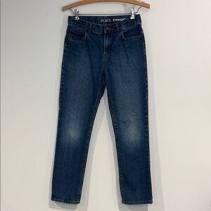 CHILDRENS PLACE Youth Boys 12 Straight Leg Jeans Medium Wash Denim Adjustable